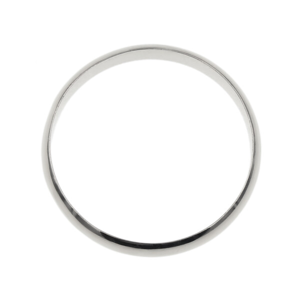 Par de alianzas clásicas en oro blanco 18k - bombé de 3mm Par de alianzas clásicas en oro blanco 18k - bombé de 3mm