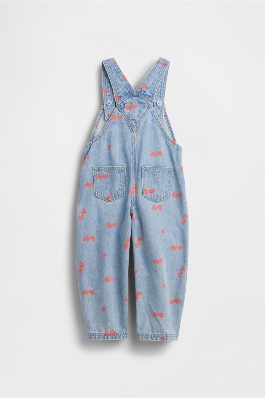 Enterito De Jean Horseshoe Toddler Niña Medium Wash