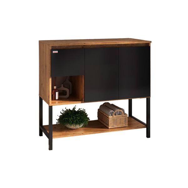 GABINETE MODELO APOLLO 90 - CON PIES COLOR ANTIQUA C/NEGRO Gabinete Modelo Apollo 90 - Con Pies Color Antiqua C/negro