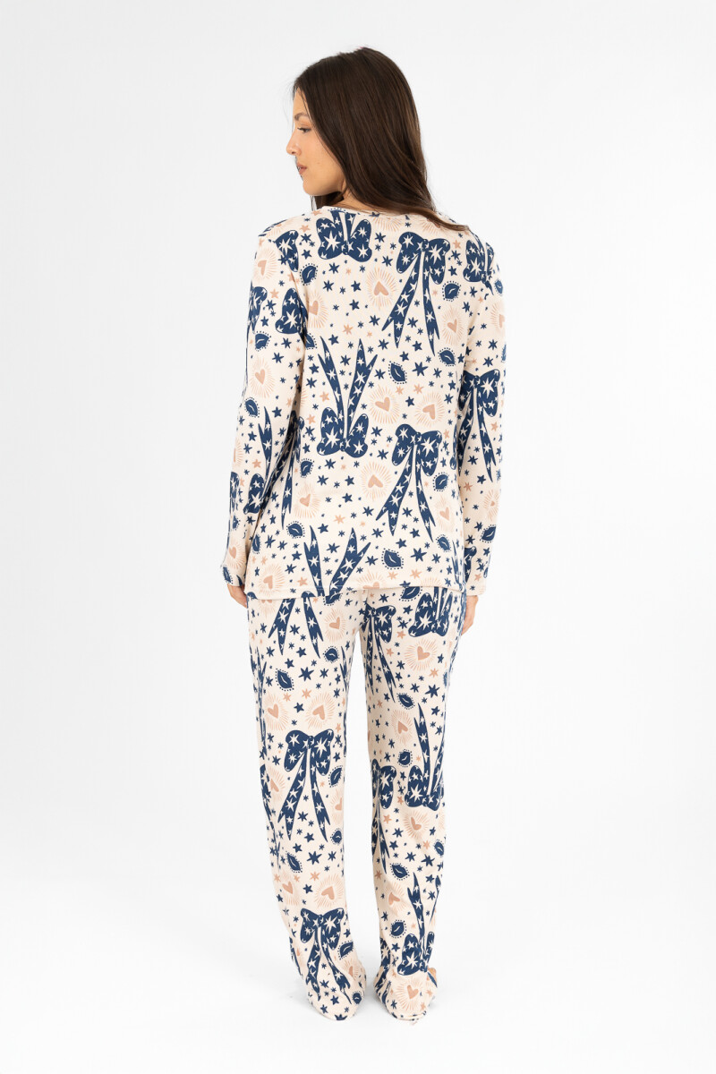 Pijama lucky girl peach Marfil