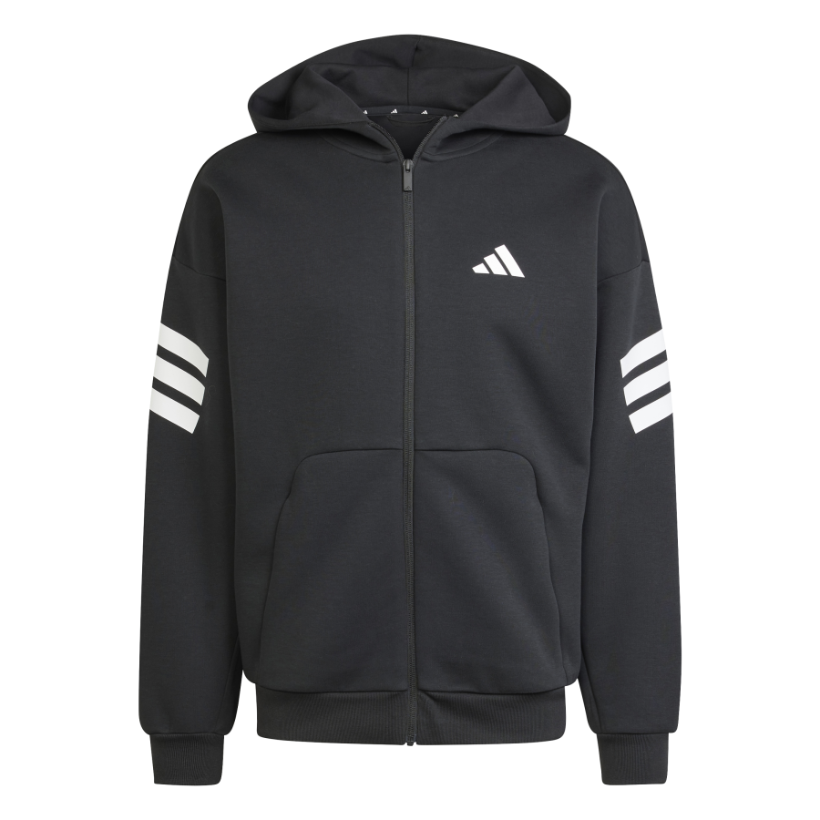 Campera de Hombre Adidas Future Icons 3 Franjas Cierre Frontal Negro