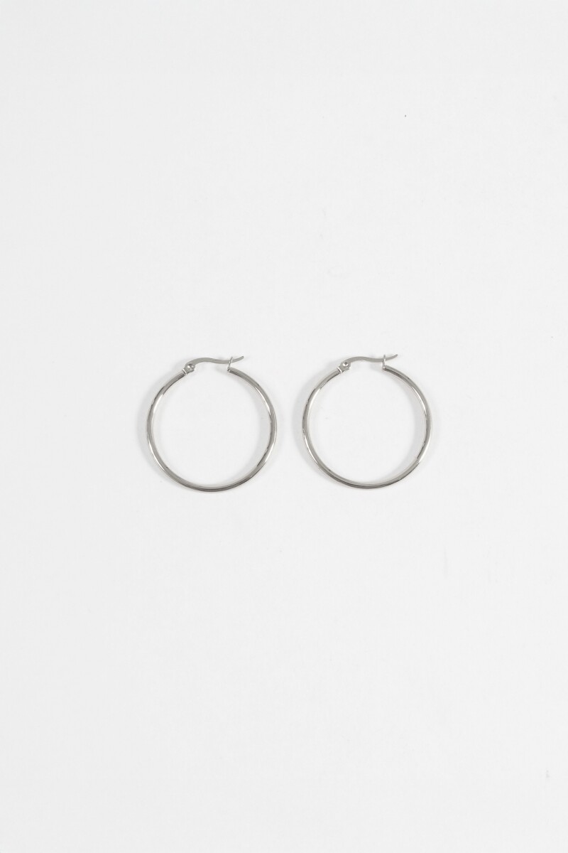 Aros acero large - plateado 