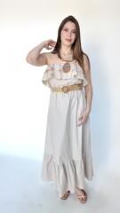 Vestido kurami Beige