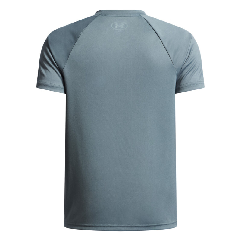 UA B TECH HYBRID PRINT SS-RED BLU-587