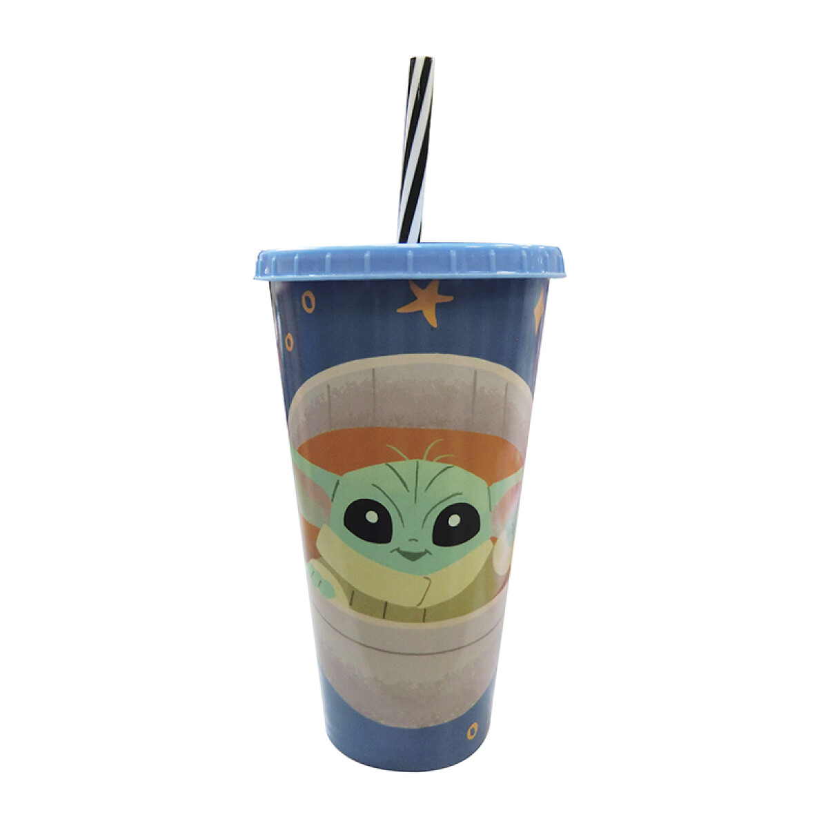 Vaso Plástico con Pajita 700ml Oficial - BABY YODA 