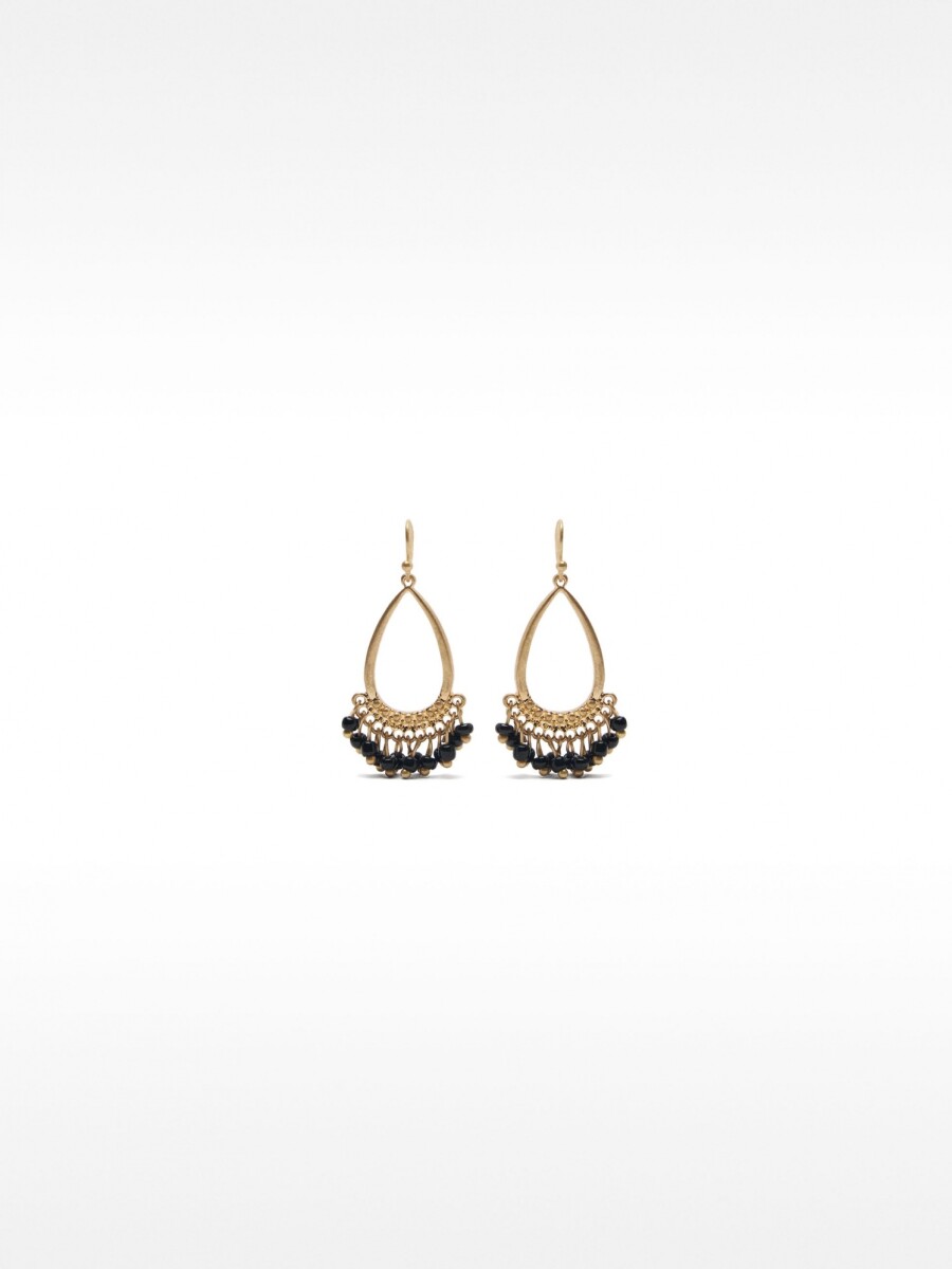 Pendientes Gota De Abalorios negro