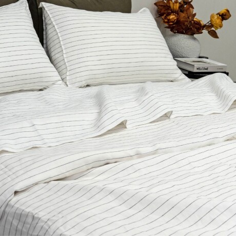 SÁBANA FRENCH FLAX LINEN BLANCO - QUEEN