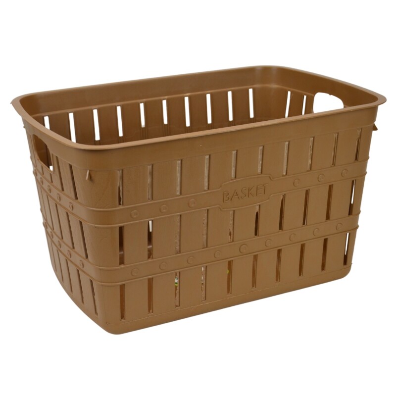 Cesto para ropa símil bambú 20 lts MARRON CLARO