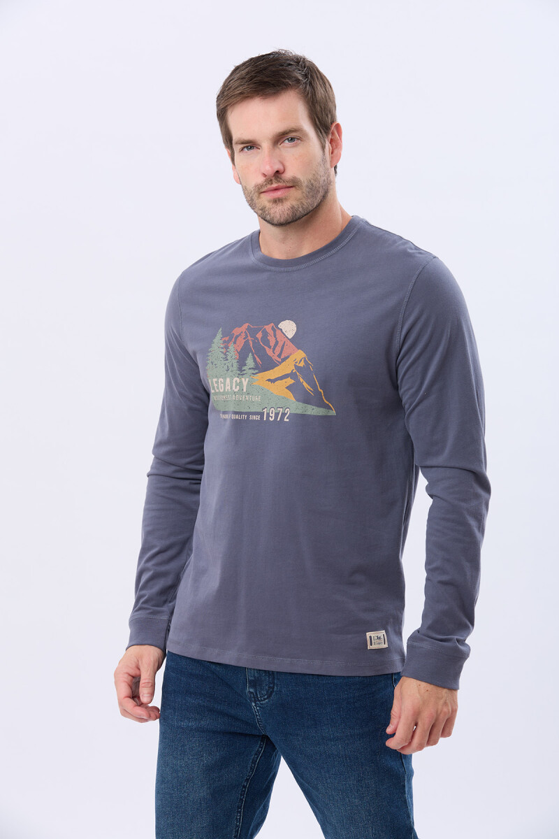 REMERA ESTAMPADA DE ALGODÓN - INDIGO 