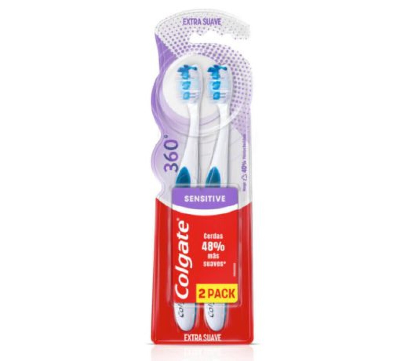 Colgate Cepillos 360º Sensitive Pack 2 – Cepillos Dentales para Encías Sensibles