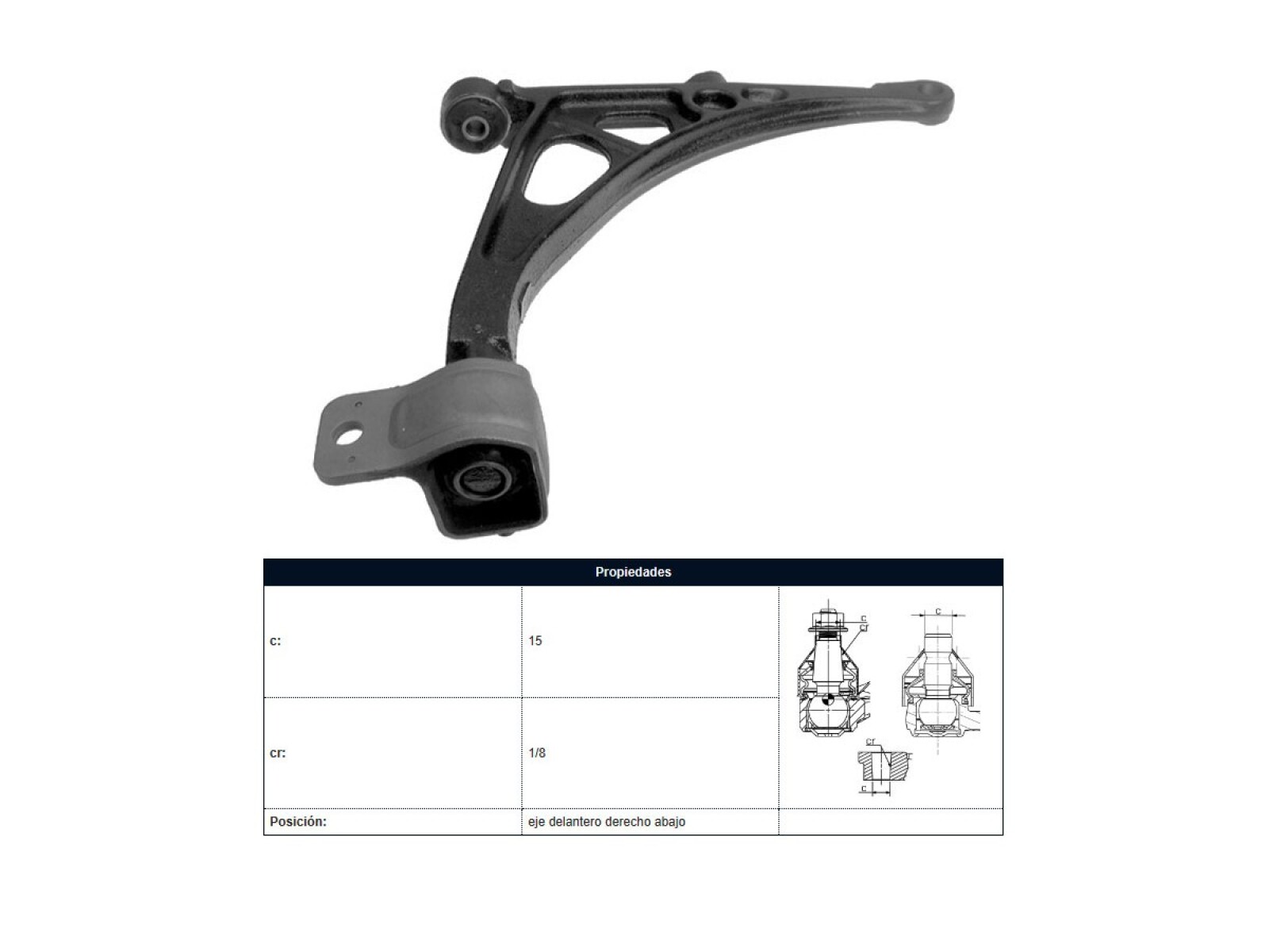 Parilla De Suspension Delantera Peug 405 87-01 Der 