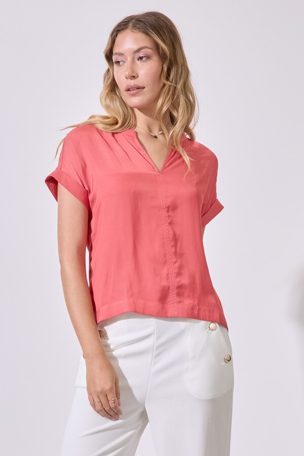 Blusa Saten ROJO