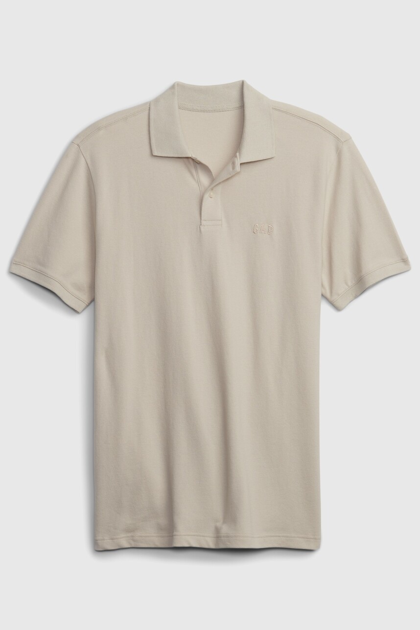 Remera Polo Logo Gap Hombre Moonstone
