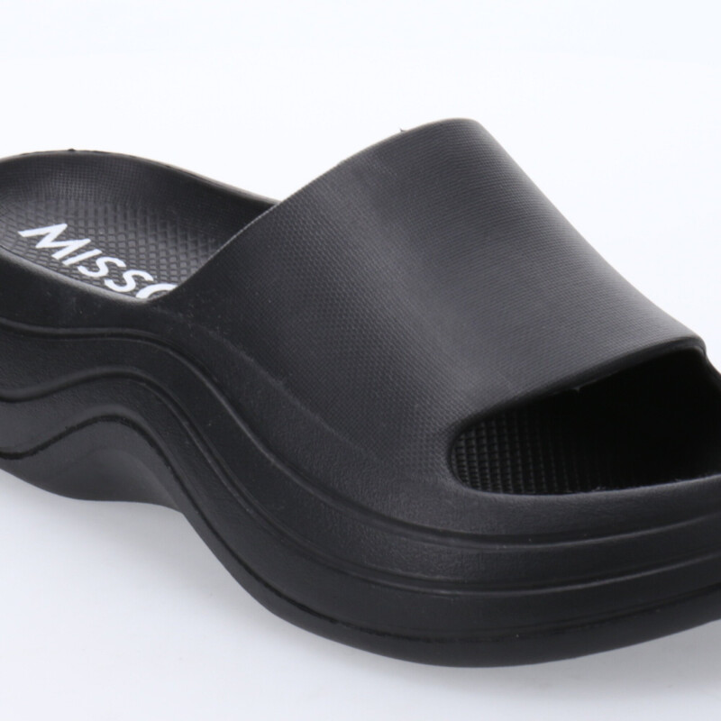 Chanclas de Mujer Miss Carol KHIVA de goma playera Negro