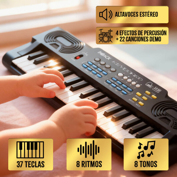 Organo Musical Teclado Piano Electrico Instrumento 37 Teclas Tonos Ritmos Con Microfono Imback Organo Musical Teclado Piano Electrico Instrumento 37 Teclas Tonos Ritmos Con Microfono Imback