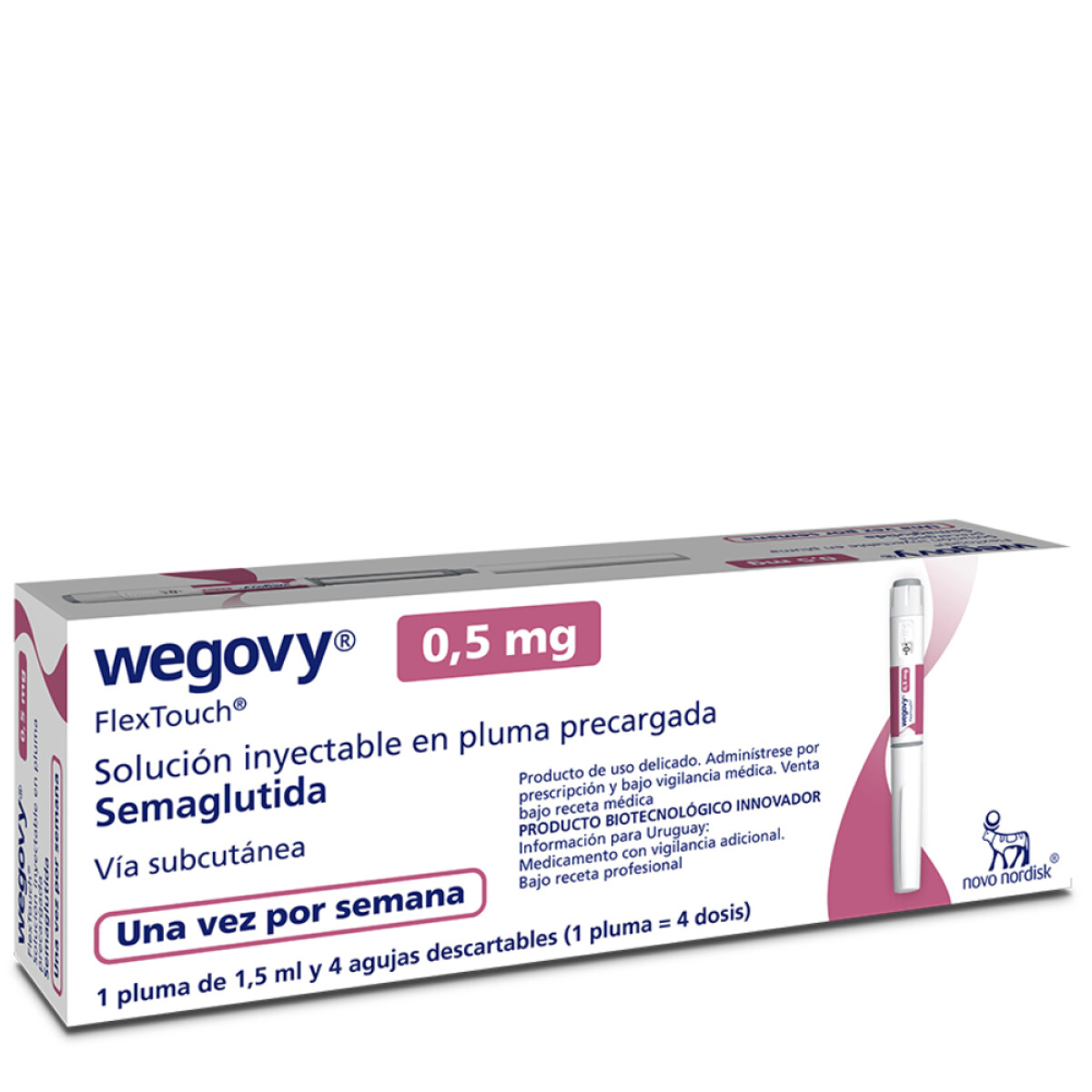 Wegovy 0.5mg Solución Inyectable en Pluma Precargada Vía Subcutánea 