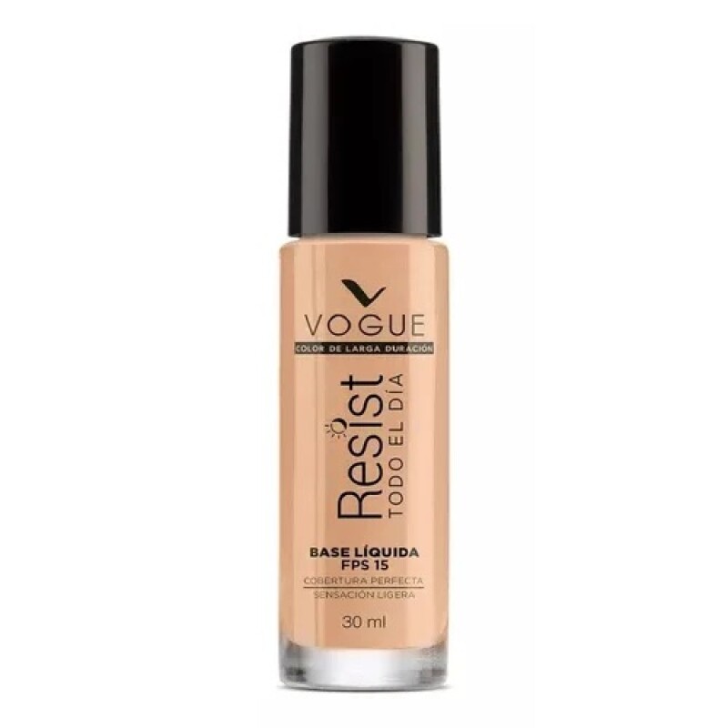 Base Liquida Resist Todo El Dia Avellana Vogue30Ml Base Liquida Resist Todo El Dia Avellana Vogue30Ml
