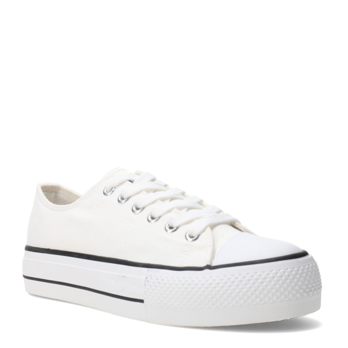 Championes de Mujer Miss Carol Lorcast Con Plataforma - Blanco 