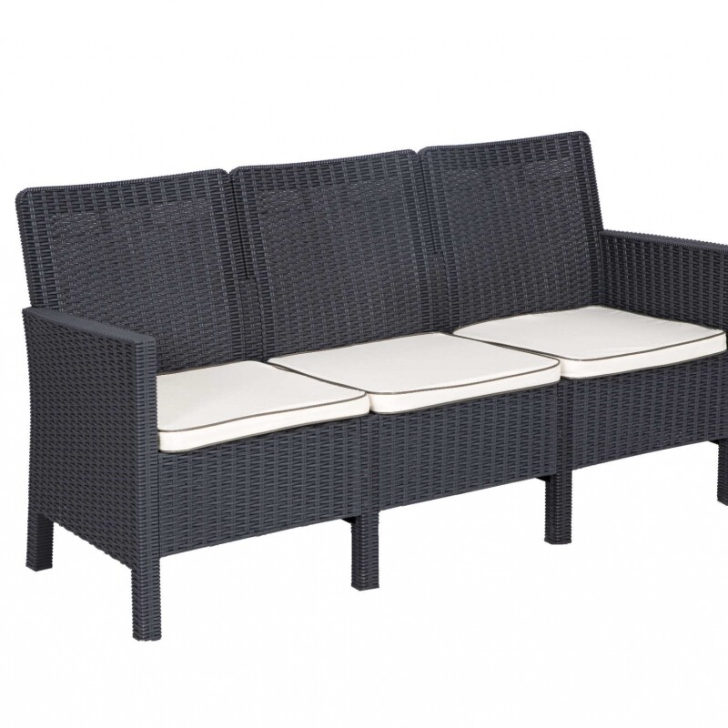 Set Nova de Resina UV con Diseño Moderno para Exteriores 3+1+1+ Mesa Símil Ratán Set Nova de Resina UV con Diseño Moderno para Exteriores 3+1+1+ Mesa Símil Ratán