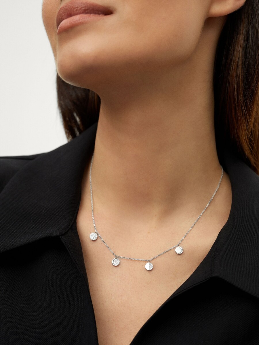 Collar De Plata 925 Con Circonitas plateado