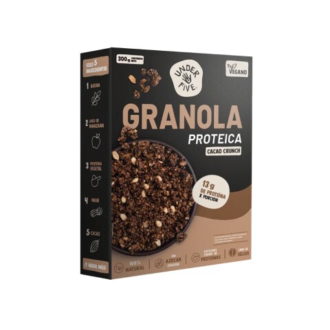 Granola Proteica Cacao Crunch 300 g Under Five Granola Crunch Cacao Under Fiv