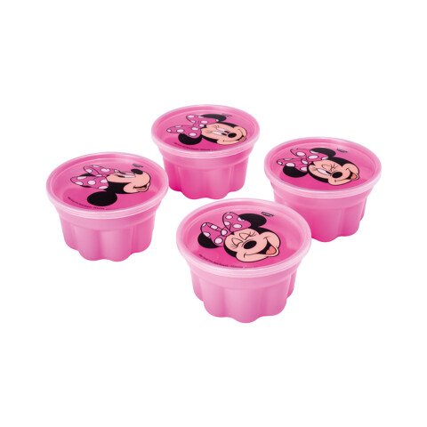 Pack x 4 Moldes con Forma Minnie 150 ml ROSA