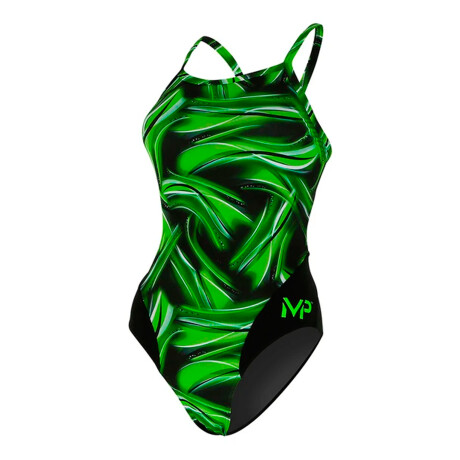 Michael phelps - Malla de Baño para Mujer Team Prints Diablo Mid Back SW254990318 - Uv Upf 50+. 18. 001