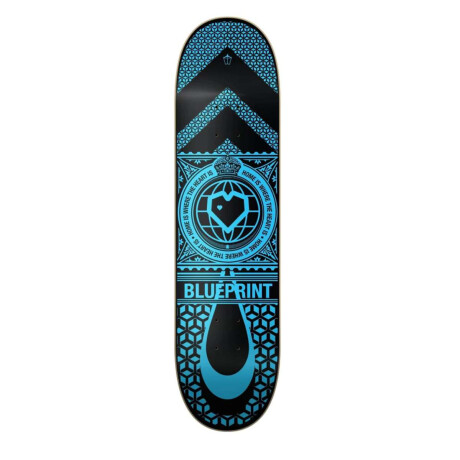 Deck Blueprint Home Heart Black-Blue Blue 8.25''