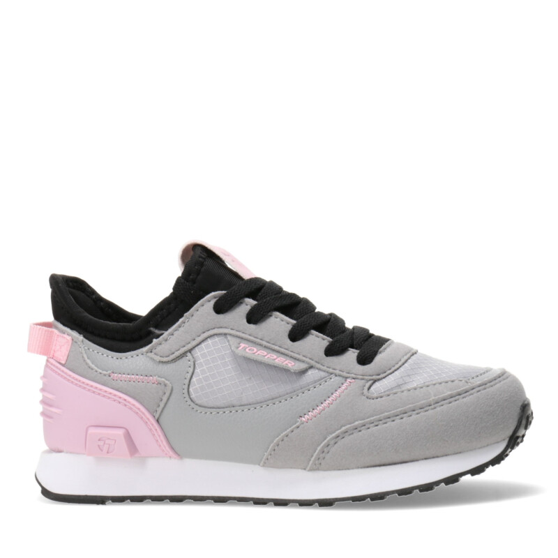 Championes Infantiles Topper Oldi Kids Gris - Negro - Rosa
