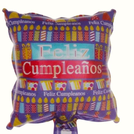 Globo mini violeta velitas y sombreros Globo mini violeta velitas y sombreros