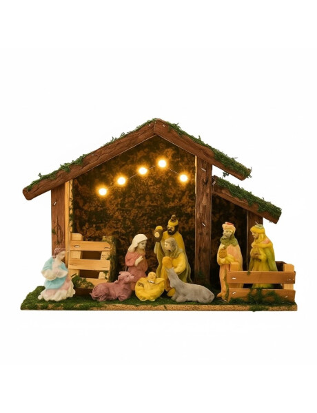 PESEBRE POLIRESINA Y LUZ 8.5CM X 9 UNID. PESEBRE POLIRESINA Y LUZ 8.5CM X 9 UNID.