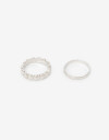 Sets Anillos Metal Set Anillos Metal Corazón - Plateado Rodio