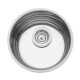Pileta De Cocina Simple Con Valvula De 30X16 Cm Gris Mate