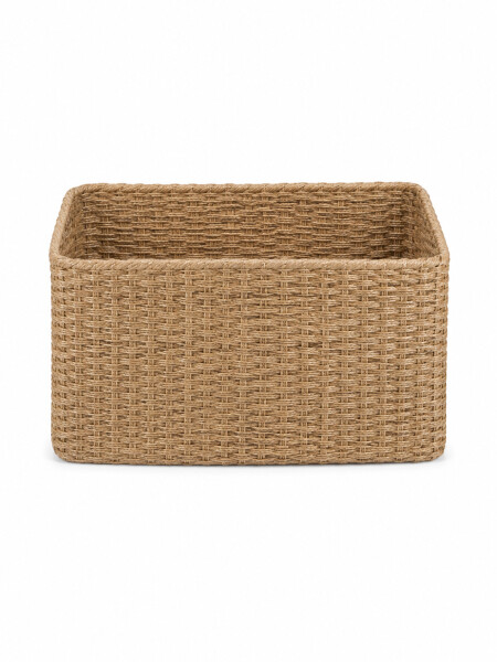 CANASTO RECTANGULAR BEIGE