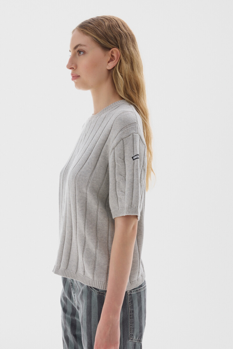 Knit T-shirt Jody Gris Melange