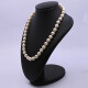 Collar perlas de cultivo y broche oro 18k 2 tonos con brillante y diamantes. Collar perlas de cultivo y broche oro 18k 2 tonos con brillante y diamantes.