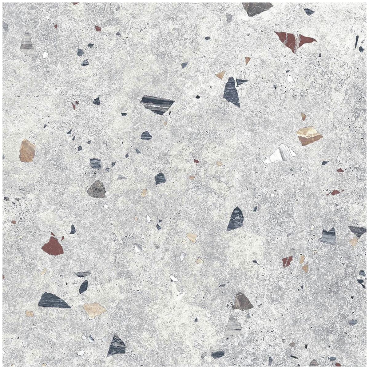 Porcelanato Gris Tipo Piedra Mate 66X66Cm Piso Pared 