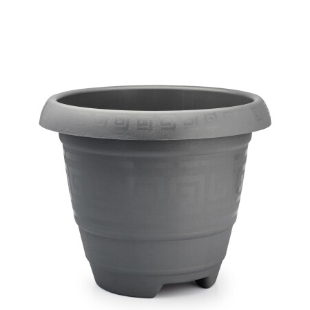 MACETA REDONDA "PLASMONT" 26 LT GRIS