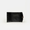 Billetera The Circle en cuero liso Negro