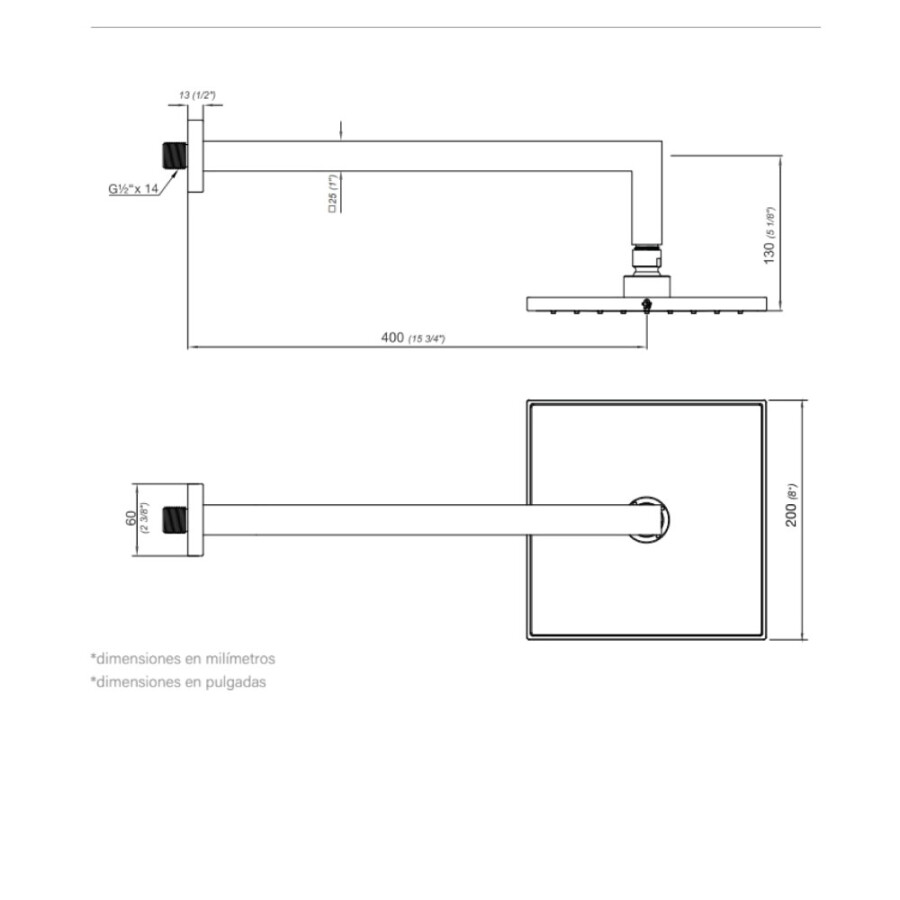 Grifería de Ducha Articulada Cuadrada Negra Mate Linea FV Grifería de Ducha Articulada Cuadrada Negra Mate Linea FV