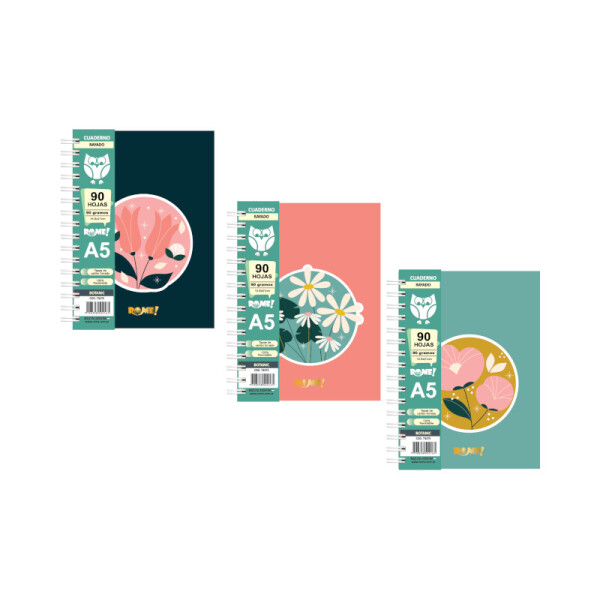 Cuaderno rayado A5 Tapa Dura Botanic