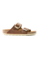 Sandalia Arizona Big Buckle Oiled Leather - Regular Cognac