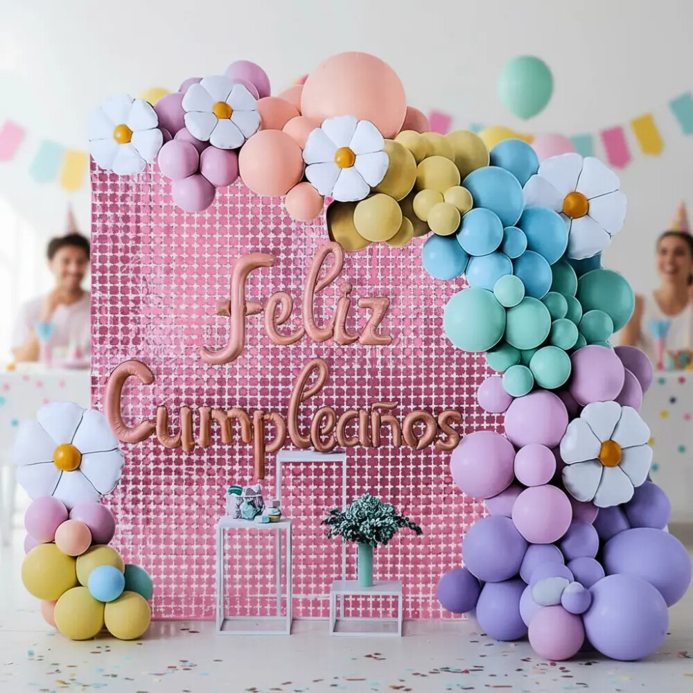 Decoración Globos Feliz Cumpleaños Tema Margarita Decoración Globos Feliz Cumpleaños Tema Margarita