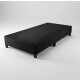 Box Para Sommier Capitoneado Con Patas Una Plaza Negro Negro