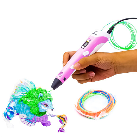 Lápiz Impresora 3d + 20 Filamentos Marcador Lapicera Rosa