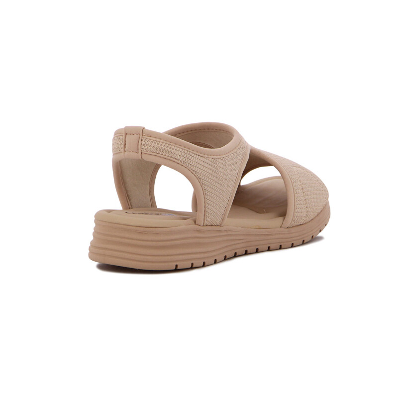 Comfortflex Sandalia Elastizada Suela Baja - Almendra Almendra