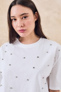 Remerón Algodón Brillo Blanco