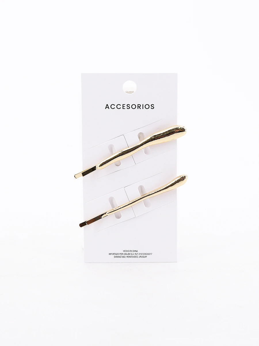 BROCHE PACK x 2 - DORADO 