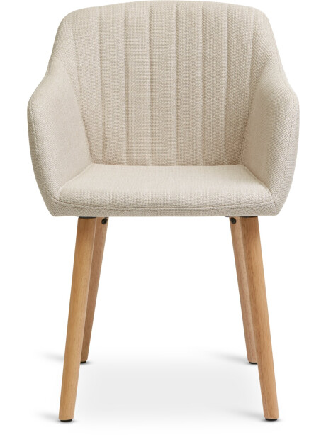 Silla de comedor ADSLEV tela beige/color roble Silla de comedor ADSLEV tela beige/color roble