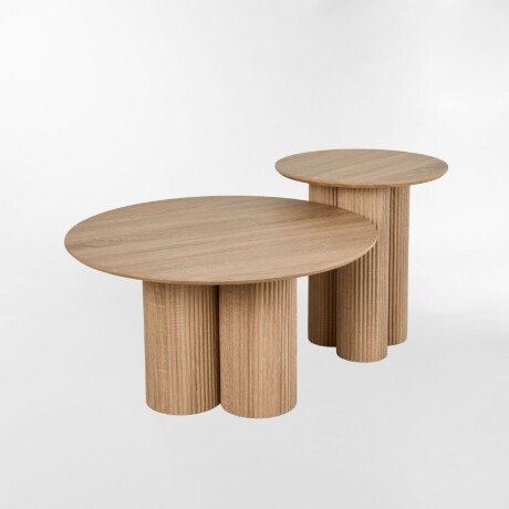 MESA DE CENTRO MONICA SET Roble - CIRCULAR